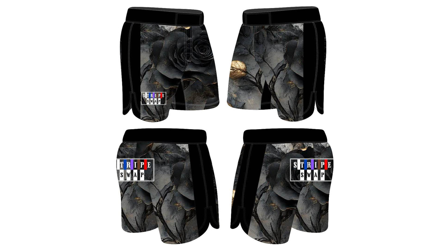 Black Rose Rashguard Shorts